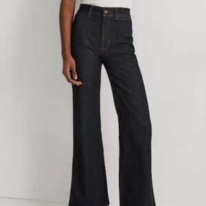 Madewell 11" High Rise Flare Jeans Dark Wash Blue Denim Retro Y2K 70's Cotton 26